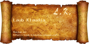 Laub Klaudia névjegykártya
