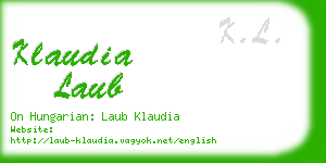 klaudia laub business card